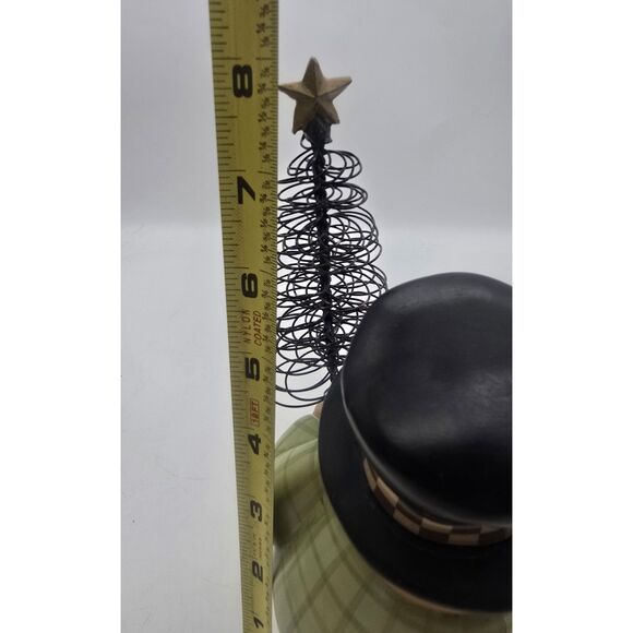 Crazy Mountain Snowman Figurine Holding a Tree Night Light- Christmas - Picture 5 of 5